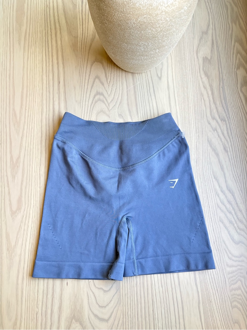 Gymshark High-Waist Seamless Bike Shorts - Blue